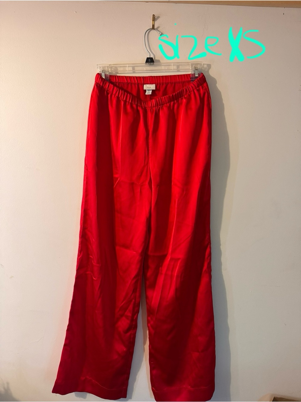 a new day Red Satin Pajama Pants